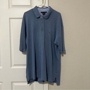 Men’s Y2K Tommy Hilfiger Embroidered Thick Cotton Polo - XXL